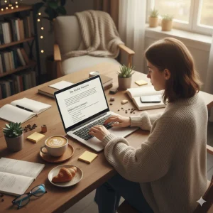 Creator writing engaging email content.