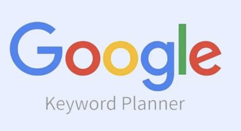 Google keyword planner logo on light blue background