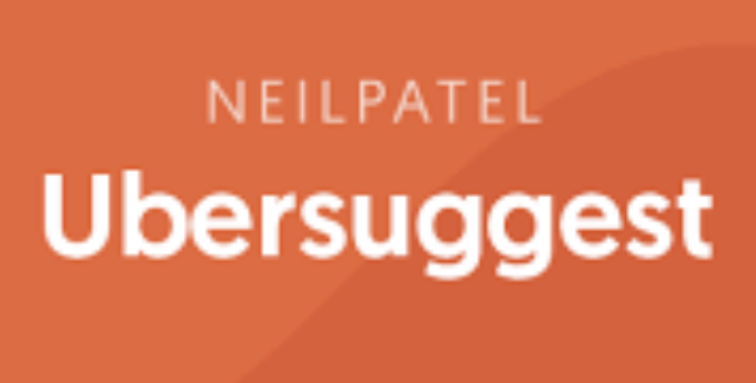 Neil Patel Ubersuggest logo on orange background