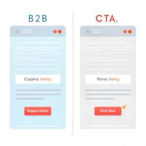 B2B vs B2C email call to action examples.