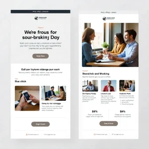 B2B vs B2C email design styles.