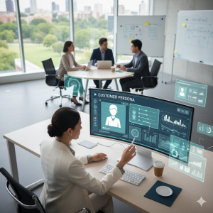 Marketer defining B2B buyer personas