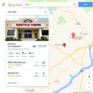 Google Ads with phone and location extensions for local business