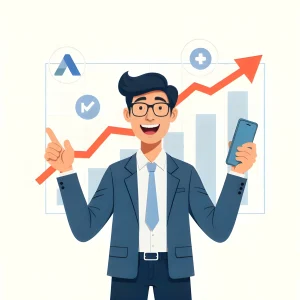 Marketer improving Google Ads results using extensions.